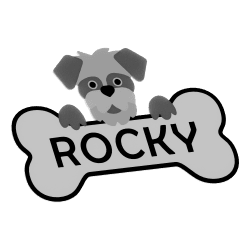 Placa com a inscrição Cão Schnauzer – personalização | Fluo Dog