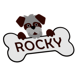 Tabulka se jménem Pes Šnaucer – personalizace | Fluo Dog