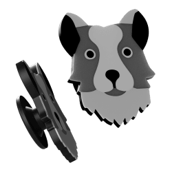 Przipinka do Crocs Collie – personalizace obuvi | Fluo Dog