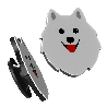 Samojed - pripínací gombík Crocs