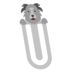Záložka do knih Border Collie – originální design | Fluo Dog