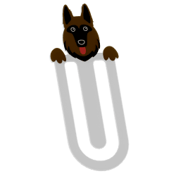 Marcador de livro com Pastor Alemão | Fluo Dog