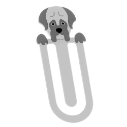 Lesezeichen mit Boxer-Hund – originelles Design | Fluo Dog