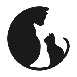 Veggdekorasjon Katt med kattunge – minimalistisk | Fluo Dog