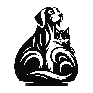 Dog and Cat - Artistic Home Decoration