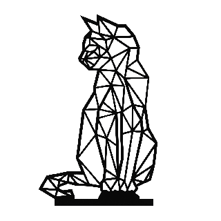 Geometrická figurka kočky