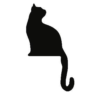 Sediaci mačka - štýlová, minimalistická ozdoba