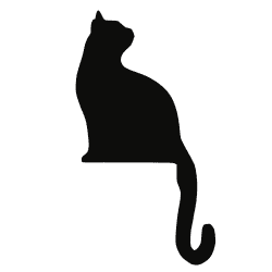 Sitzende Katze – minimalistische Innendekoration | Fluo Dog