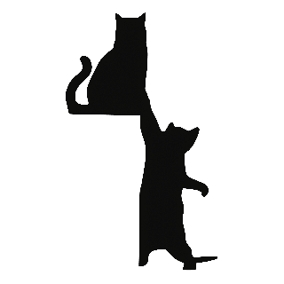 Dwa koty - stylowa, minimalistyczna ozdoba