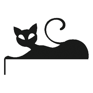 Liegende Katze - künstlerische Dekoration für das Zuhause