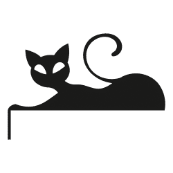 Gato deitado – decoração artística para casa | Fluo Dog