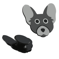 Pripínacia špendlík Chihuahua na Crocs – personalizácia obuvi | Fluo Dog