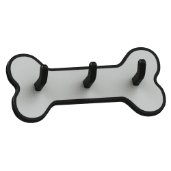 Koukkupidike hihnoille ja kaulapannoille, luun muotoinen | Fluo Dog