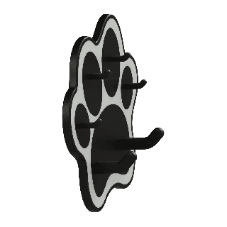 Perchero en forma de pata de perro - para accesorios de perro, llaves