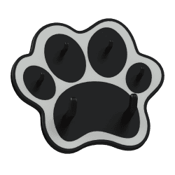 Dog Paw Shaped Hanger - for dog accessories, keys