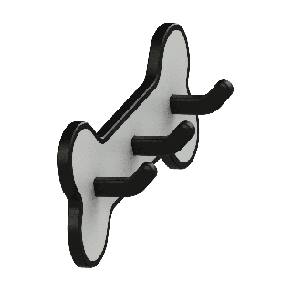 Bone-shaped hanger for leashes, collars, harnesses, and muzzles