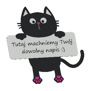 Cat with a sign (with any text)