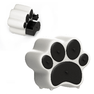 Caixa com gavetas em forma de pata de cachorro - para joias e outros pequenos itens