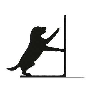 Bücherstütze - aufstehender Hund
