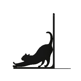 Support de livre - chat qui s'étire