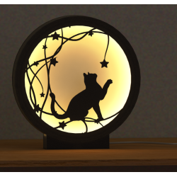 Lampka LED kot wśród gwiazd – ciepła barwa światła | Fluo Dog