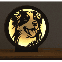 LED lampiņa Border Collie – silta gaismas krāsa | Fluo Dog