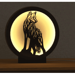 Lámpara LED árbol en forma de perro - luz cálida | Fluo Dog