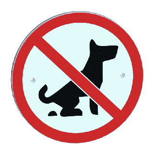 Wall plaque "No dogs allowed"