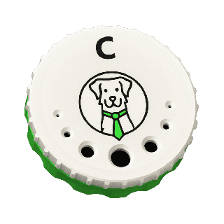 Fluonose Mini - plechovka na nos s písmenom "C" pre škoricu (5 cm)