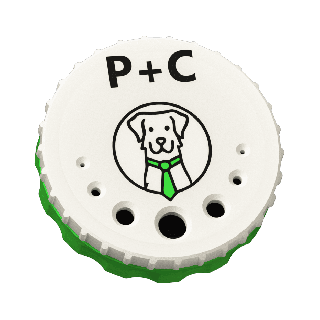 Fluonose Mini - boîte de scent training avec l'étiquette "P+C" sur écorce d'orange + cannelle (5 cm)