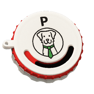 Fluonose Mini+ - låda för scent training med märkning "P" på apelsinskal (5 cm)