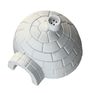 Iglo de entrenamiento con chimenea - juguete olfativo para nose work / scent work