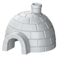 Iglo de entrenamiento con chimenea - juguete olfativo para nose work / scent work