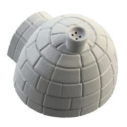 Iglo de entrenamiento con chimenea - juguete olfativo para nose work / scent work