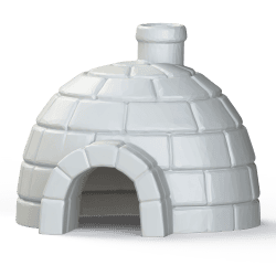 Igloo d'entraînement avec cheminée - jouet olfactif pour le nose work / scent work