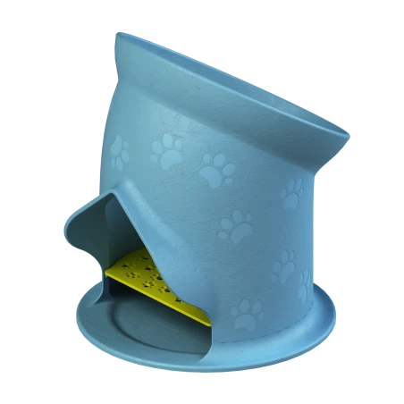 Tył komina z otworem do nagradzania psa