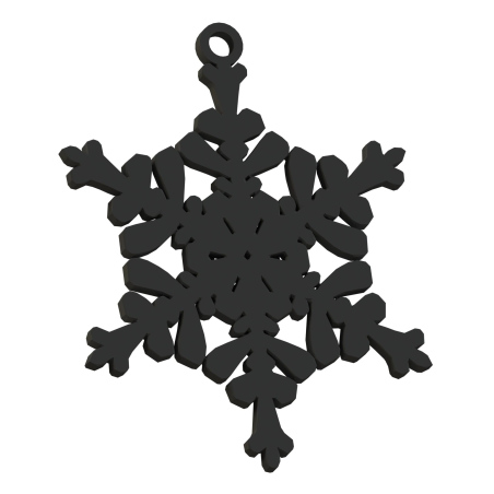 Grafika prezentuje trójwymiarowy model śnieżynki
