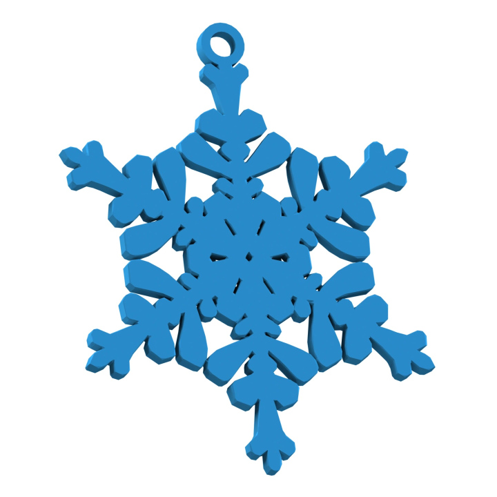 Grafika prezentuje trójwymiarowy model śnieżynki