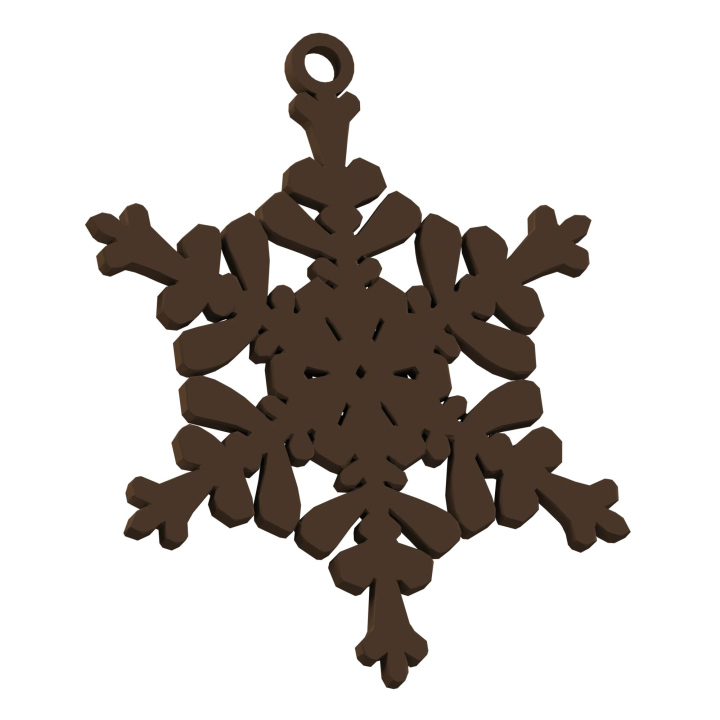 Grafika prezentuje trójwymiarowy model śnieżynki