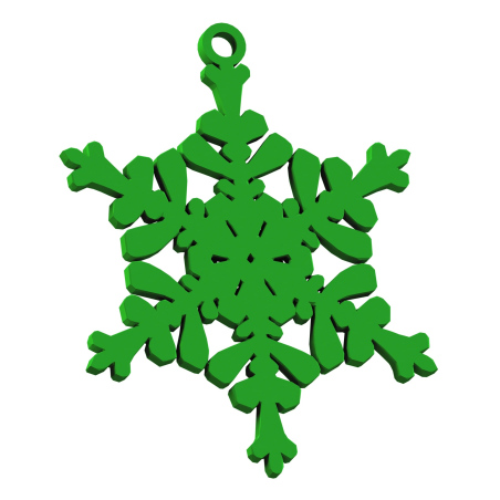 Grafika prezentuje trójwymiarowy model śnieżynki