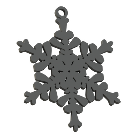Grafika prezentuje trójwymiarowy model śnieżynki