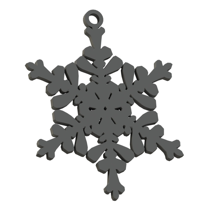 Grafika prezentuje trójwymiarowy model śnieżynki