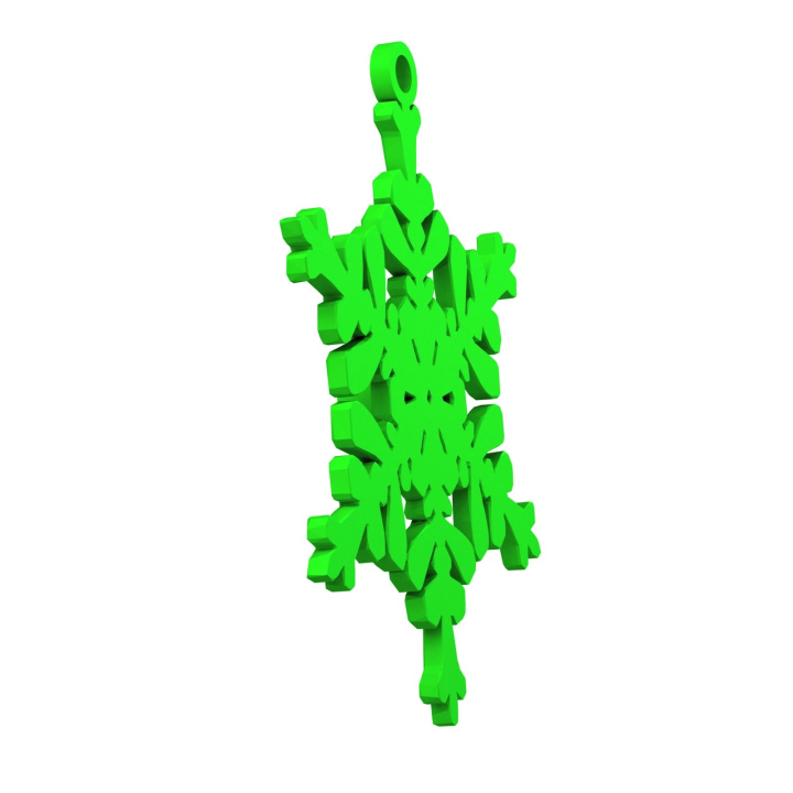 Obrazek demonstruje lekką konstrukcję śnieżynki