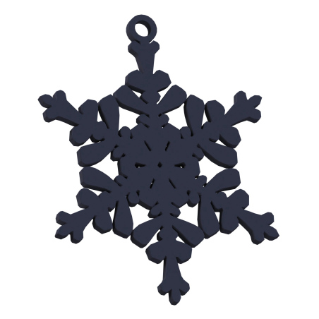 Grafika prezentuje trójwymiarowy model śnieżynki