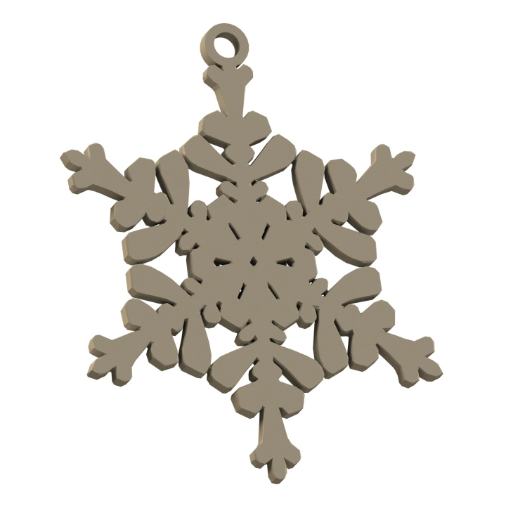 Grafika prezentuje trójwymiarowy model śnieżynki