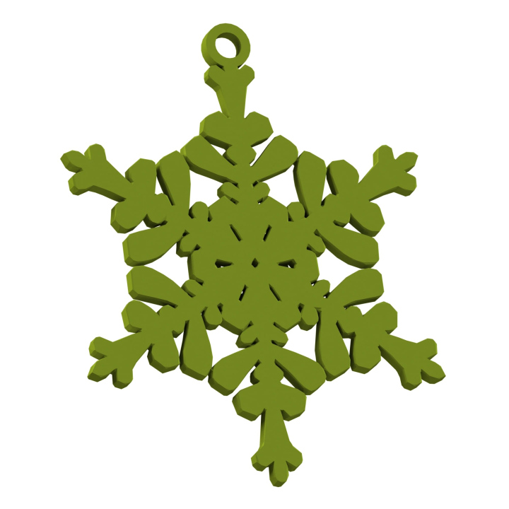 Grafika prezentuje trójwymiarowy model śnieżynki