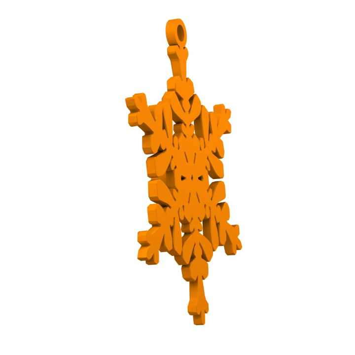 Obrazek demonstruje lekką konstrukcję śnieżynki