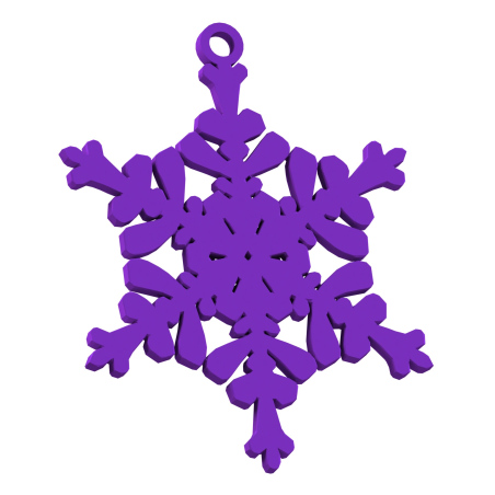 Grafika prezentuje trójwymiarowy model śnieżynki