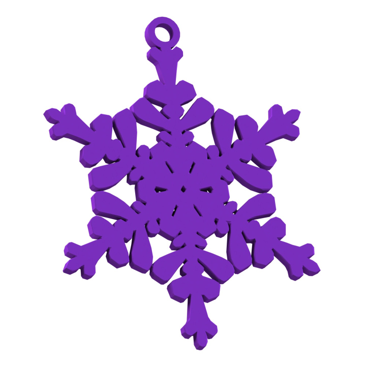 Grafika prezentuje trójwymiarowy model śnieżynki