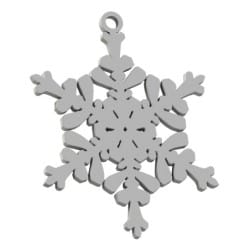 Grafika prezentuje trójwymiarowy model śnieżynki